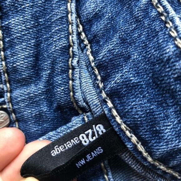 Nine West Cropped Straight Cut Blue Midrise Denim Jeans Size 8 - Picture 7 of 9